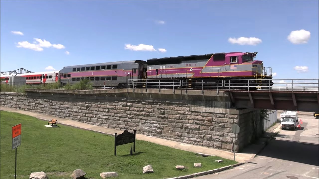 MBTA test train on South Coast Rail Fall River, MA Line - 8/13/2024