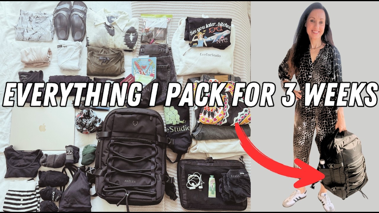 how to travel with only a backpack to avoid airline fees *minimalist packing*