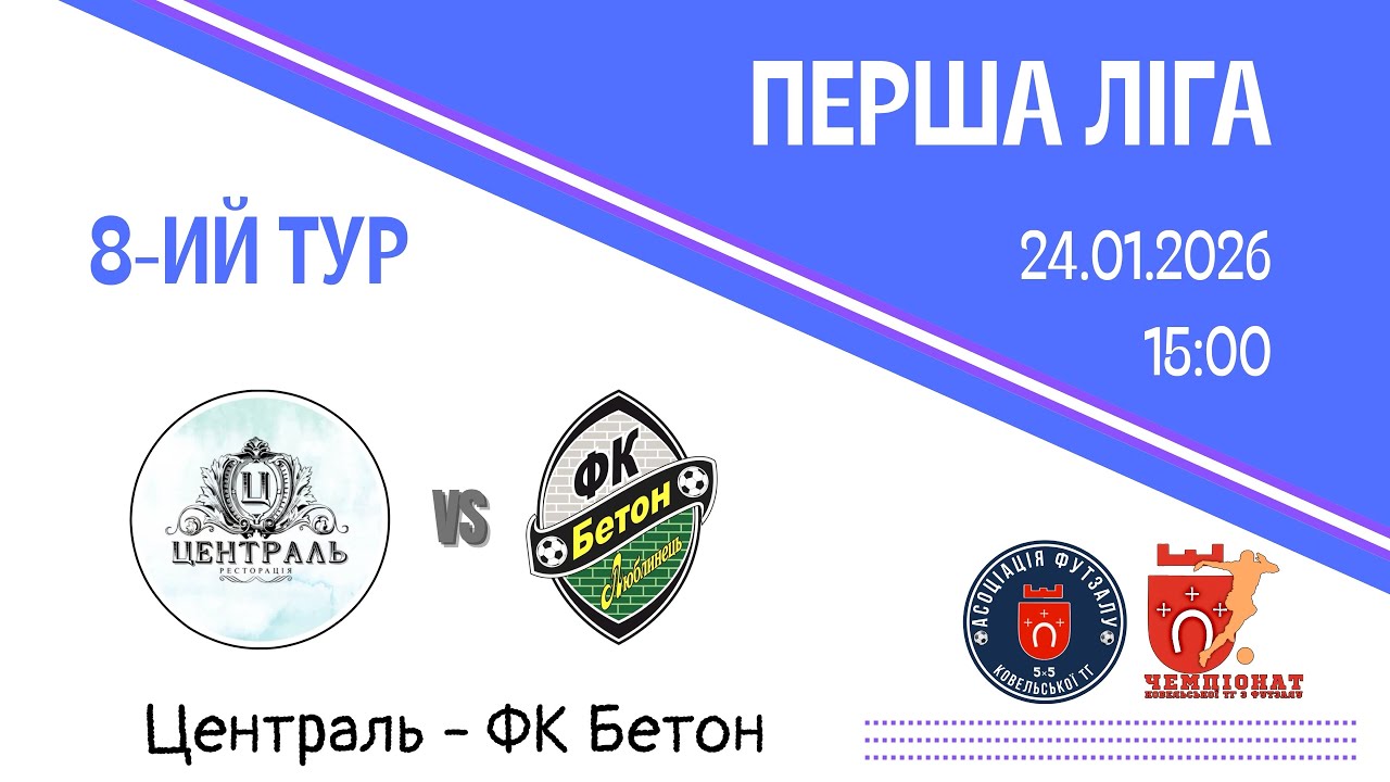 Централь-Бетон|ЧКТГ з футзалу 2025-26|Перша ліга|8 тур