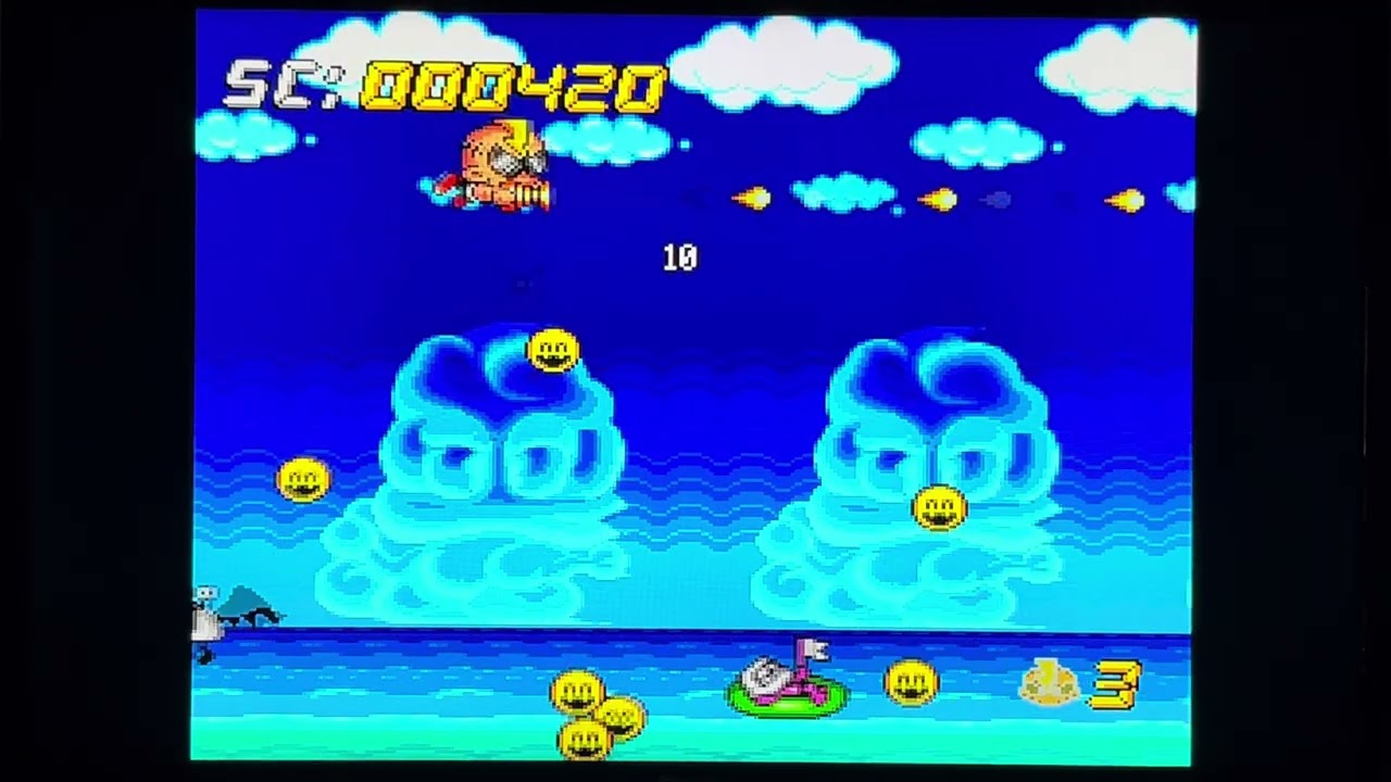 Super AirZonk Tubo Grafx CD gameplay. On the Polymega. 