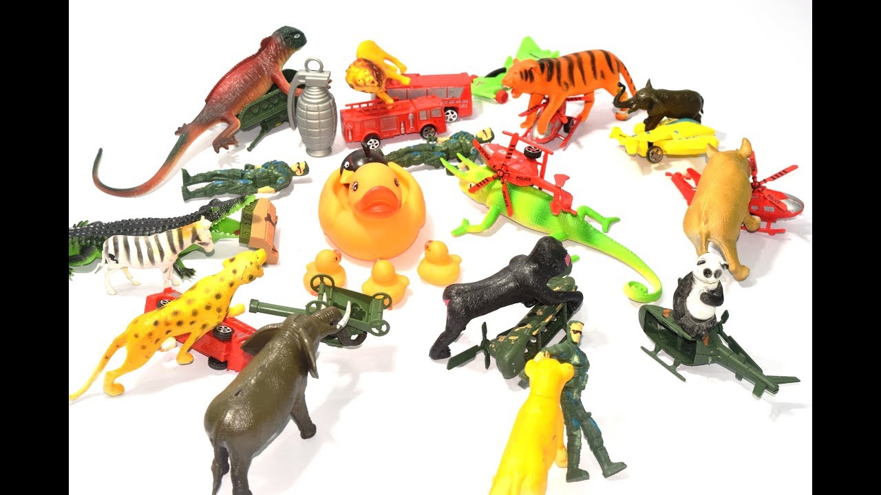 Animal Vs Machine Toy Wild Animals Toy Battlefield Toy Army Toy Video for Kids