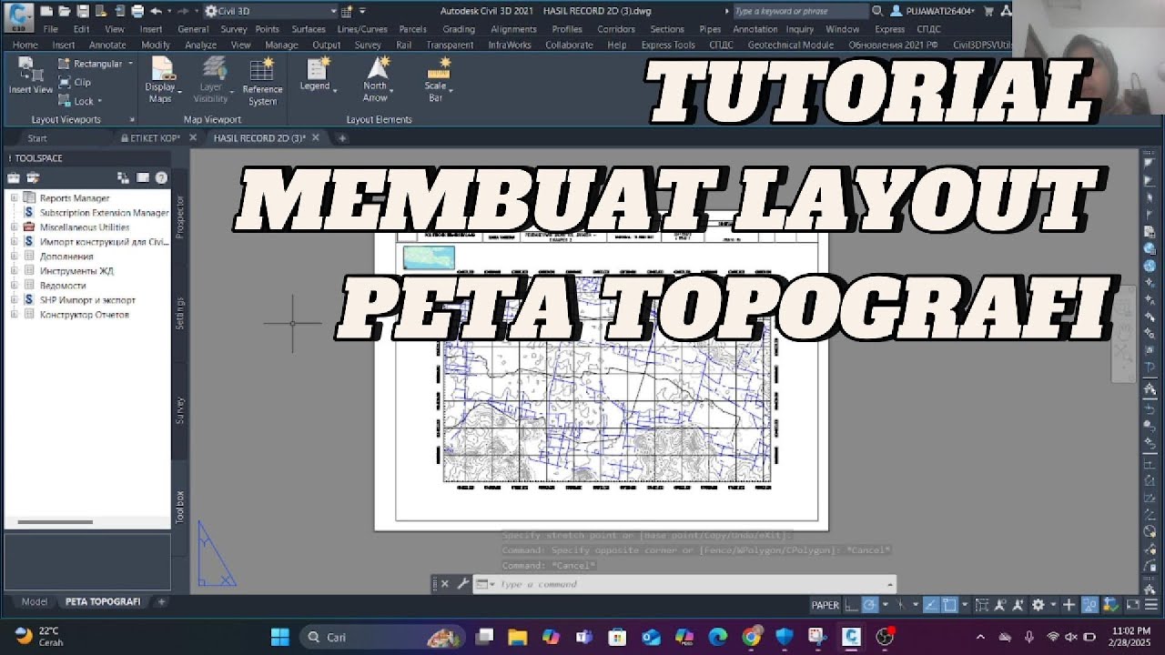 TUTORIAL MEMBUAT LAYOUT PETA TOPOGRAFI MENGGUNAKAN APLIKASI CIVIL 3D