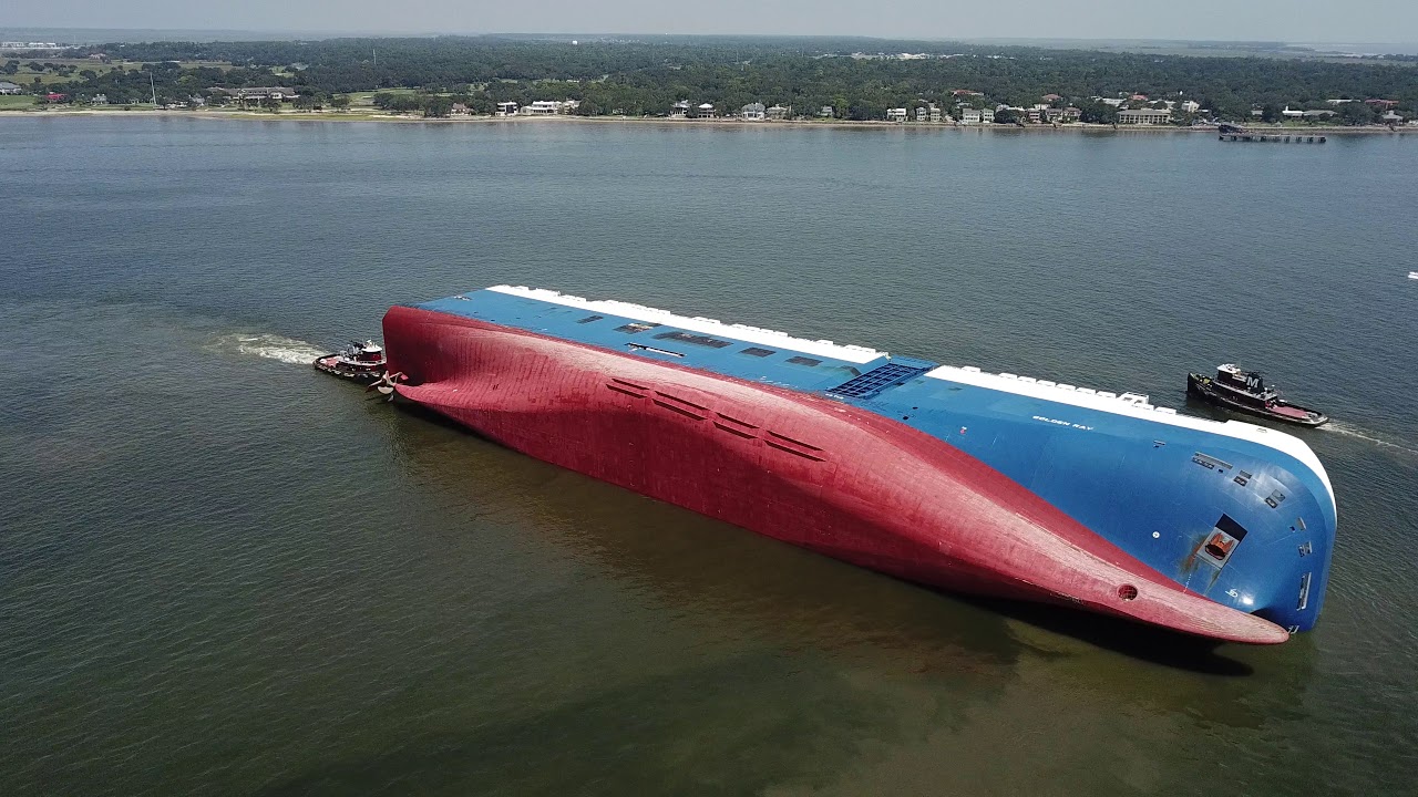 Saint Simons Sound Overturned Ship 1