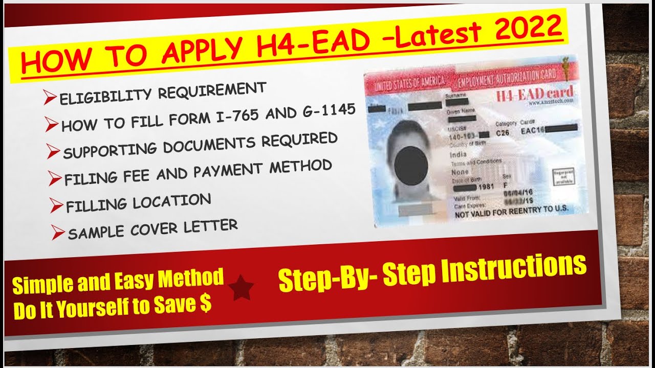 How to Apply H4-EAD Latest 2024 | FORM I-765 | FORM G-1145 | #formI765 #h4ead #HowtoApplyH4EAD