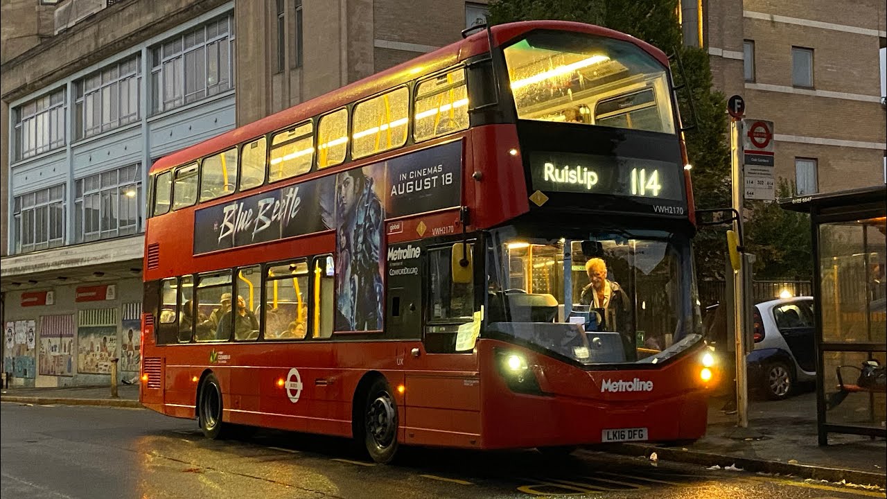 Full Route Visual | London Bus Route 114: Ruislip - Mill Hill Broadway (VWH2170, LK16DFG)