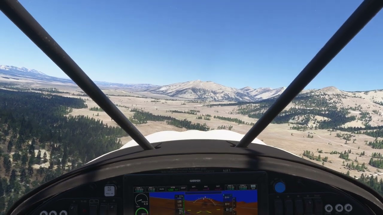 Backcountry flying Carbon Cub and landing MSFS 2024