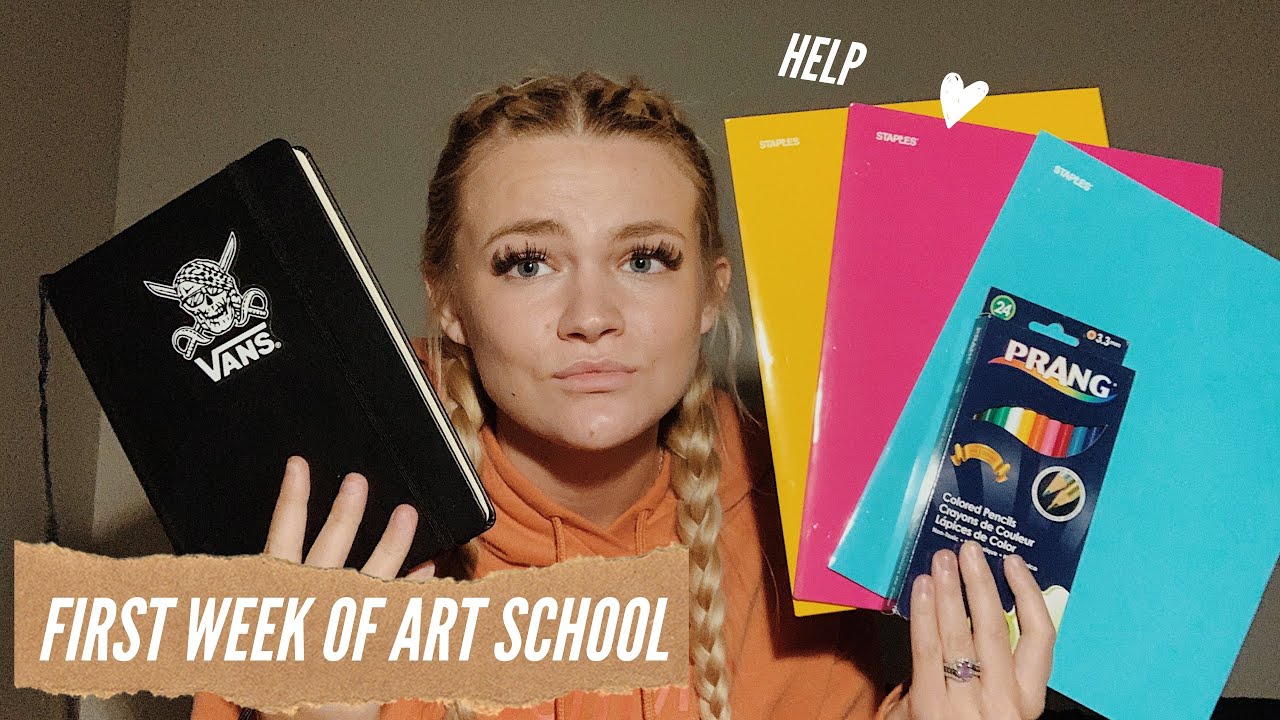 my first week of ART SCHOOL ✂️ (massart)