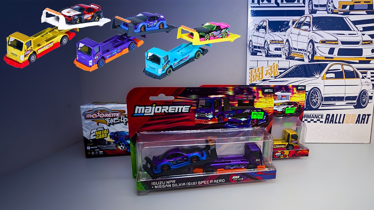 Тюнинговый транспортер JDM Legends. Тюнинговые грузовики Majorette, Supra и Silvia.