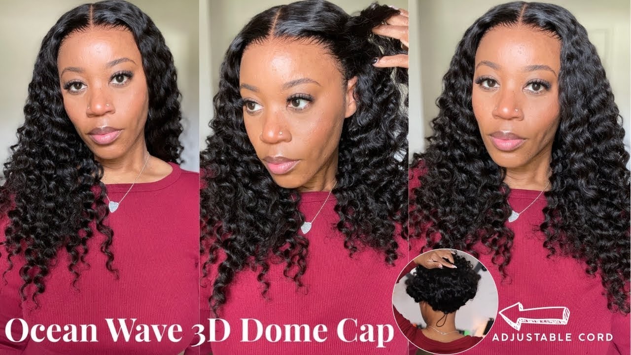 Ocean Wave Hairtexture With Amazing Drawstring 3d Dome Cap Wig Is a Winner Winner🔥