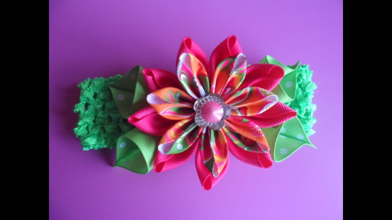 Красивый цветок Канзаши , Новый лепесток / Beautiful flower kanzashi , New petal