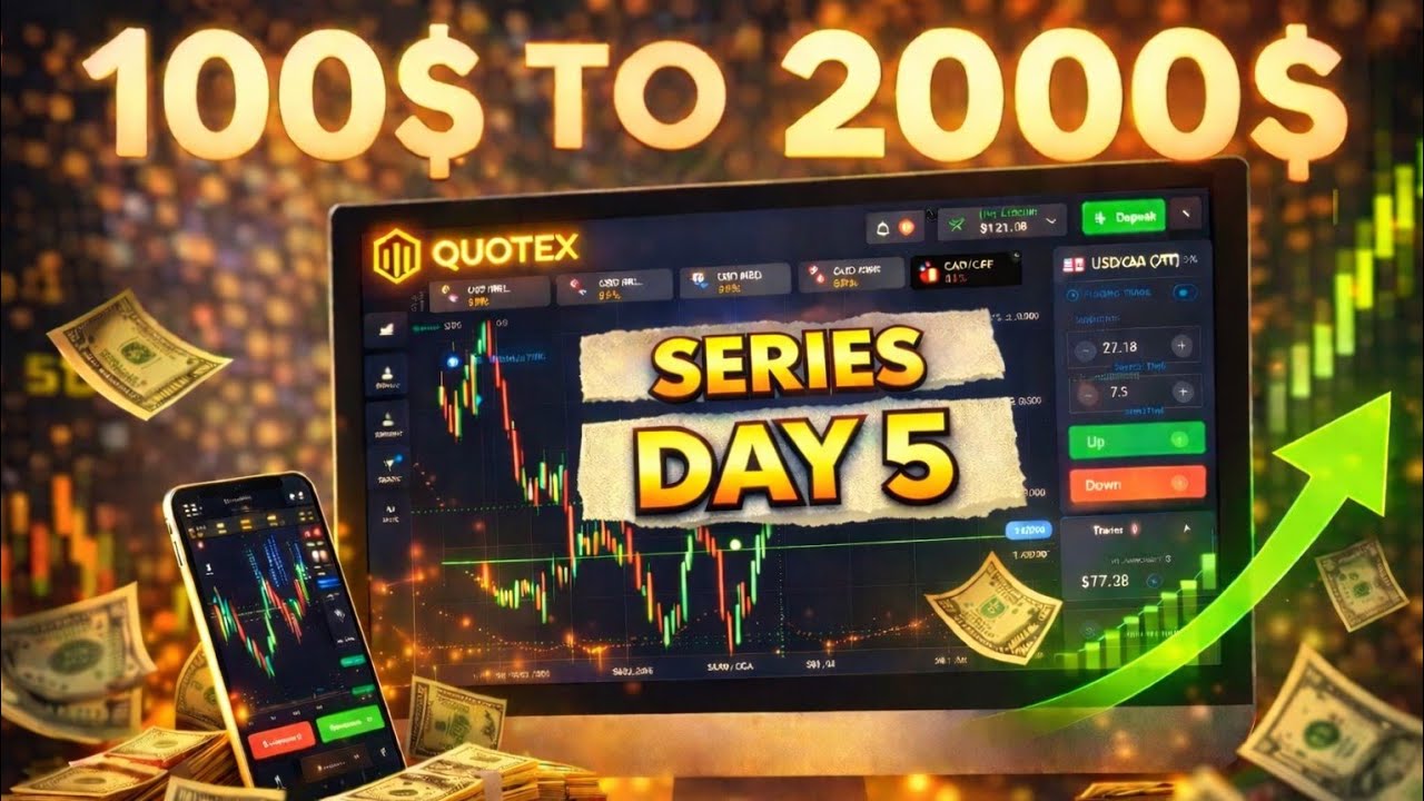$100 to $2000 Challenge – Day 5 | Quotex Binary Trading Strategy