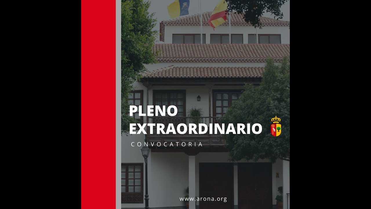 Convocatoria Extraordinaria del Pleno el día 15 de Octubre de 2025