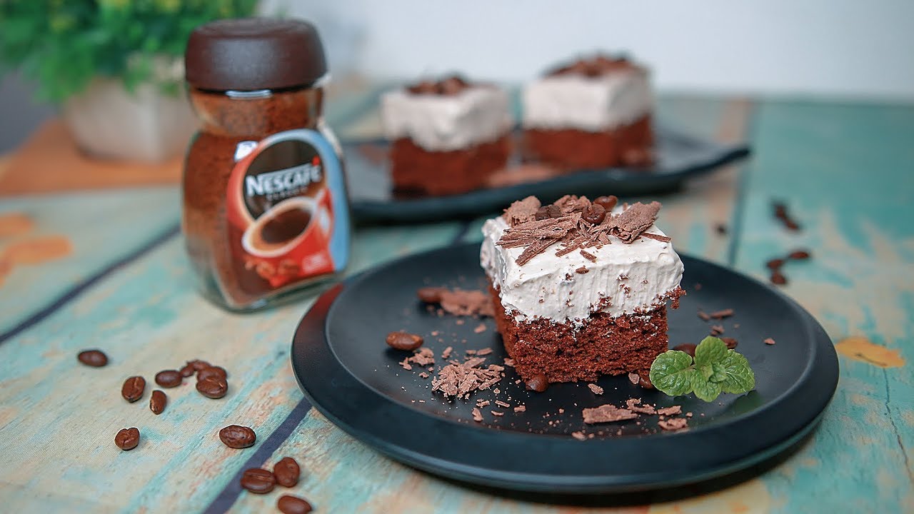 Coffee Cream Cake | Coffee Pudding Cake | Without Oven | Coffee Cake