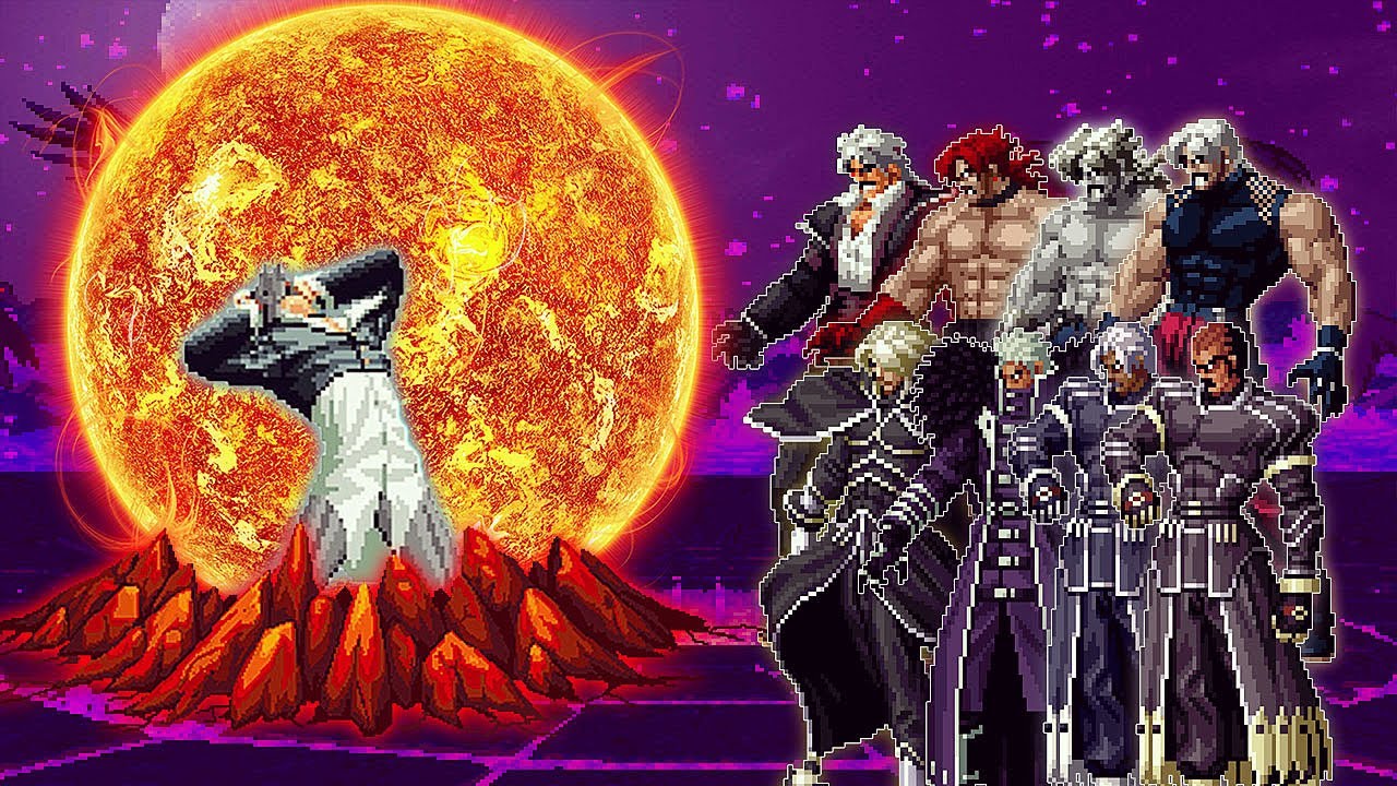[KOF Mugen] Boss Orochi Iori CY Vs Nest Bosses Rugal Team