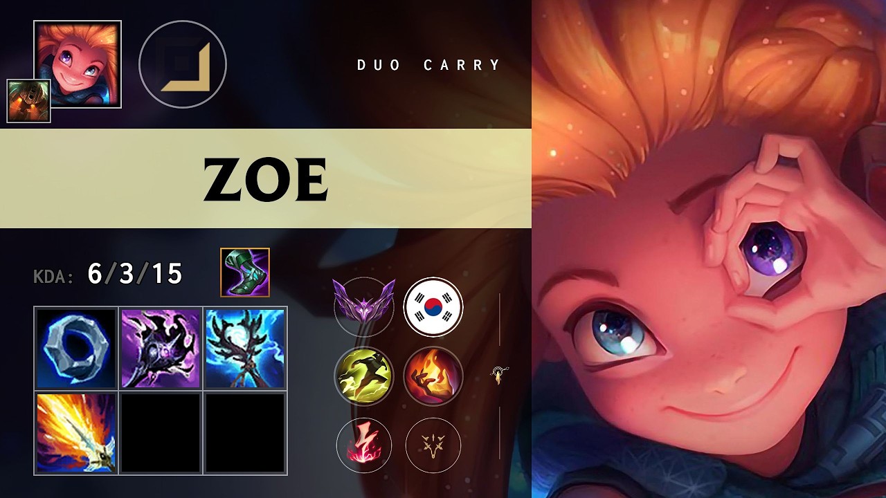 Zoe Carry vs Jhin - KR Master Patch 26.11
