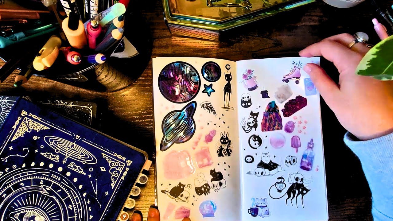 My Forgotten Sticker Book ⭐Collaging a New Cover & Adding New Stickers