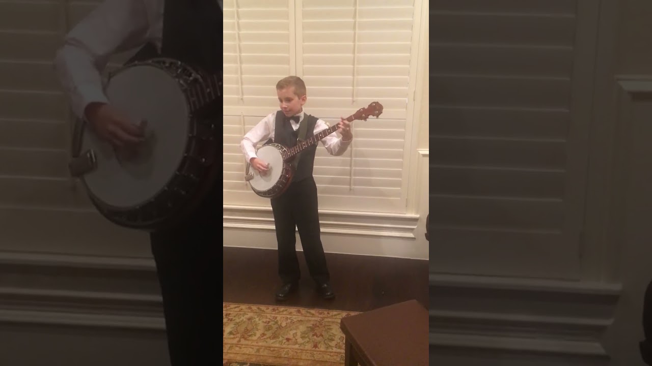 Daniel pickin' the banjo, age 11