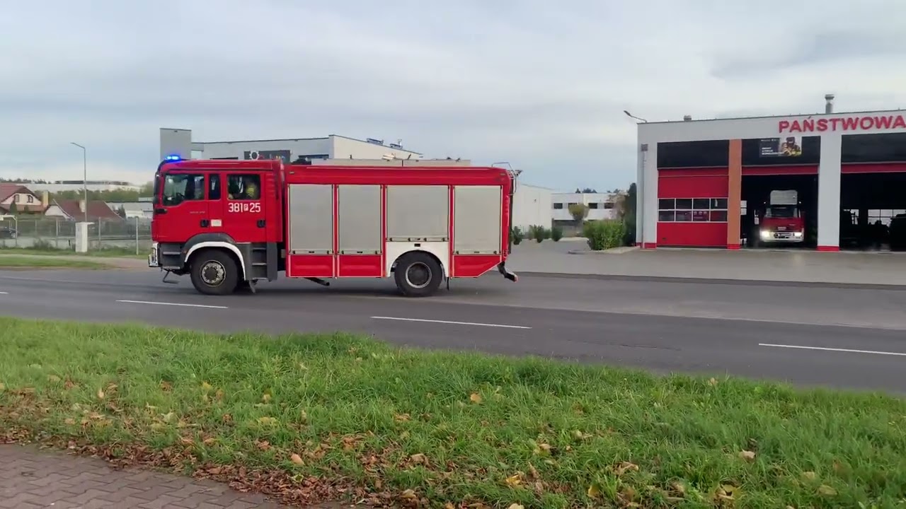 Wyjazd Alarmowy GCBA i SD-30 z JRG Leszno 