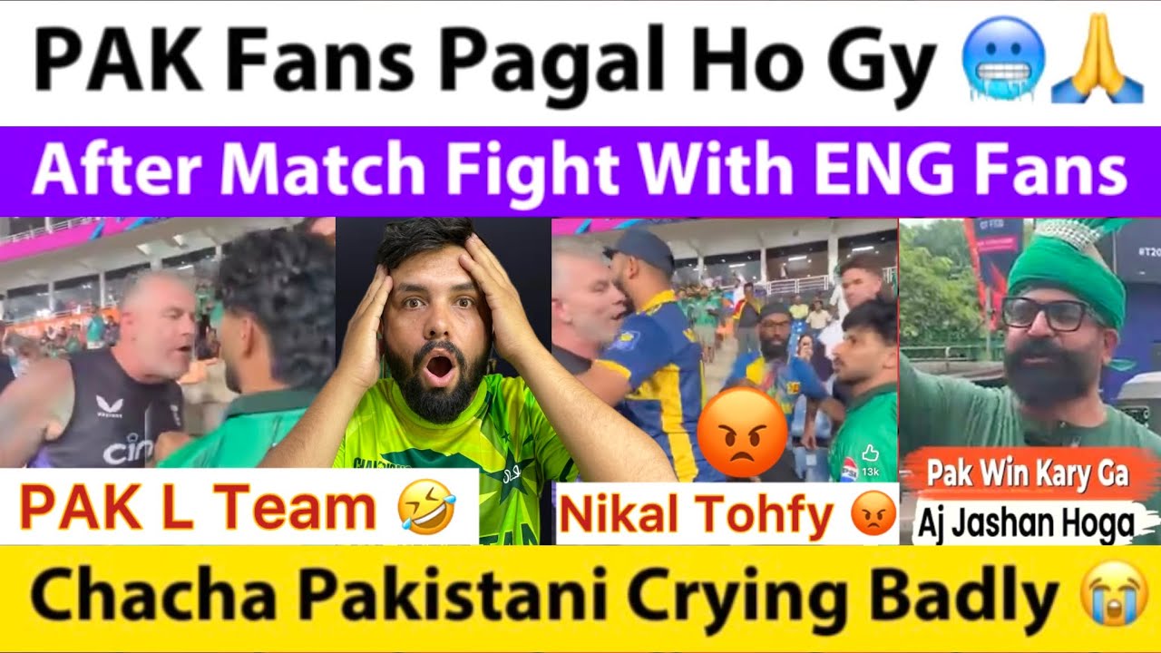 Oh No !! PAK Fan Fight With England Fan During PAK Vs ENG T20 WC 2026 Match | Chacha Pakistani 😭