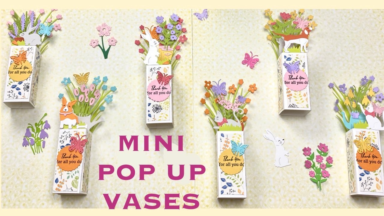 Mini Pop up Vase Cards- Perfect DIY Easter Table Settings
