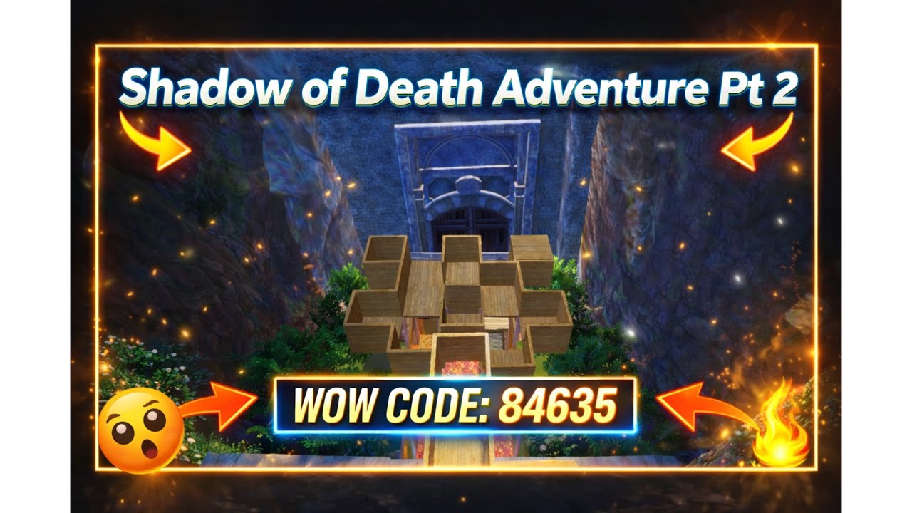 Shadow of Death Adventure Pt 2 😱 | Hard Parkour Challenge | WOW Code 84635 | BGMI WOW Mode Gameplay 