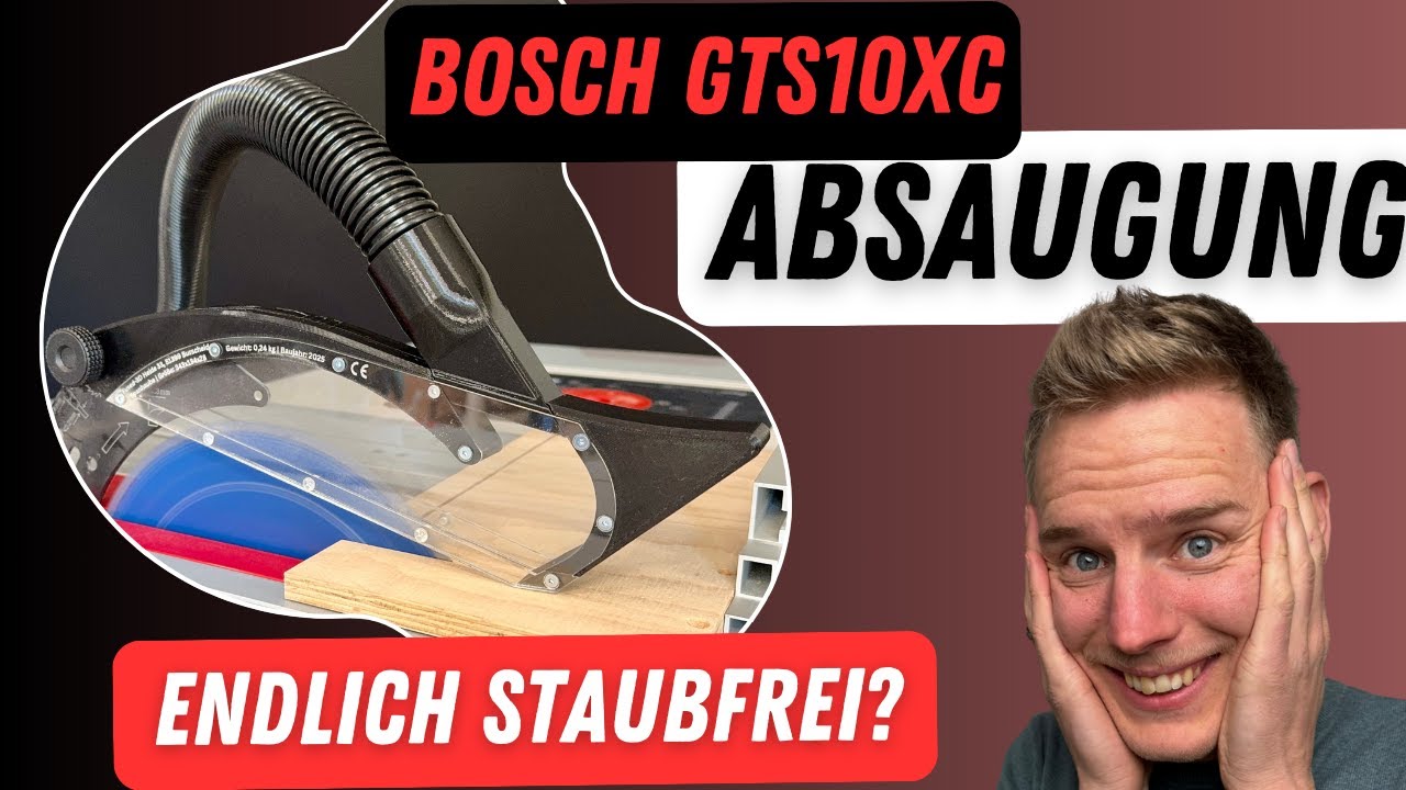 Staubfrei sägen! Neue Absaughaube für Bosch GTS 10XC & GTS10J im Detail #boschgts10xc #woodworking