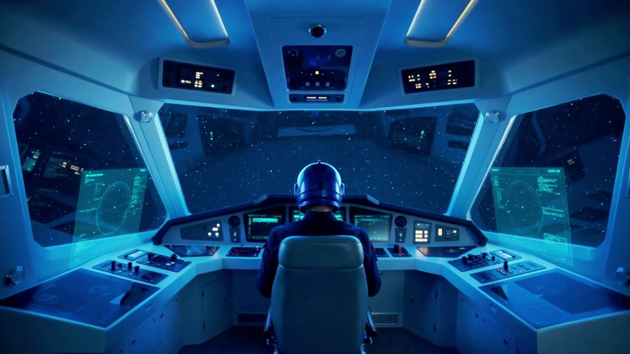 Spaceship Cockpit White Noise – Deep Space Ambience for Sleep & Focus (No Music) 3 Hours