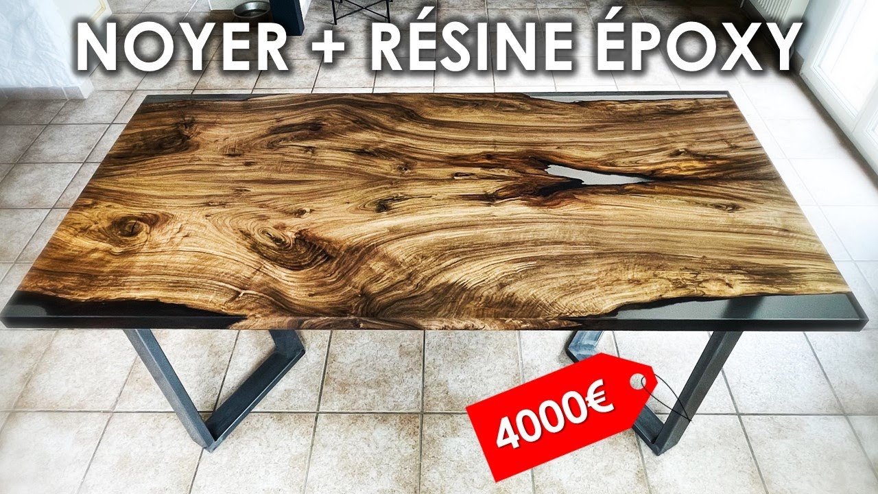 Je Fabrique la TABLE de mes RÊVES ! (Noyer + Résine Époxy)