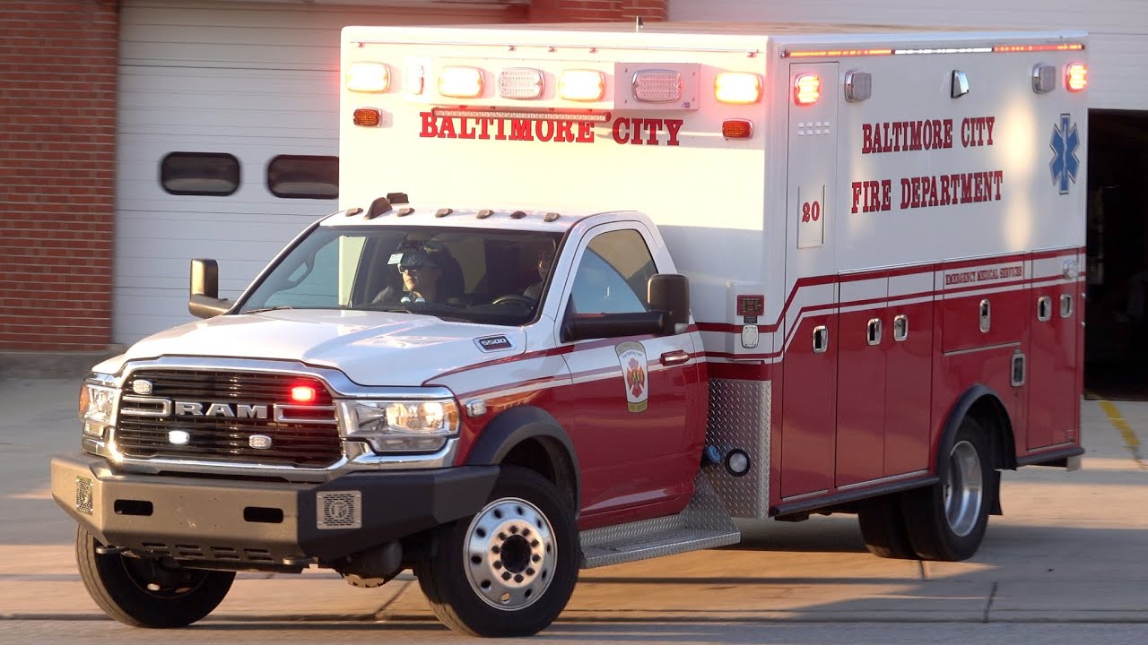 Baltimore City Fire Department Ambulance 20 Responding