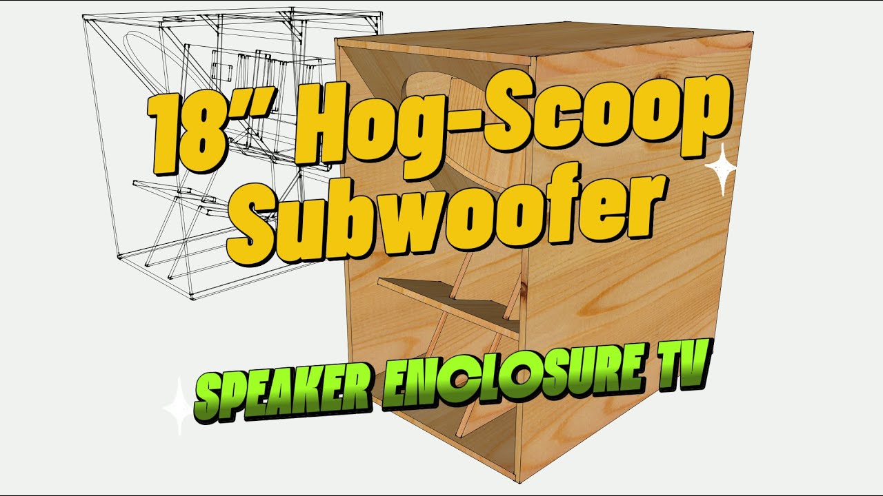 18” Hog-Scoop Subwoofer | 3D Modeling in SketchUp #speakerenclosuretv