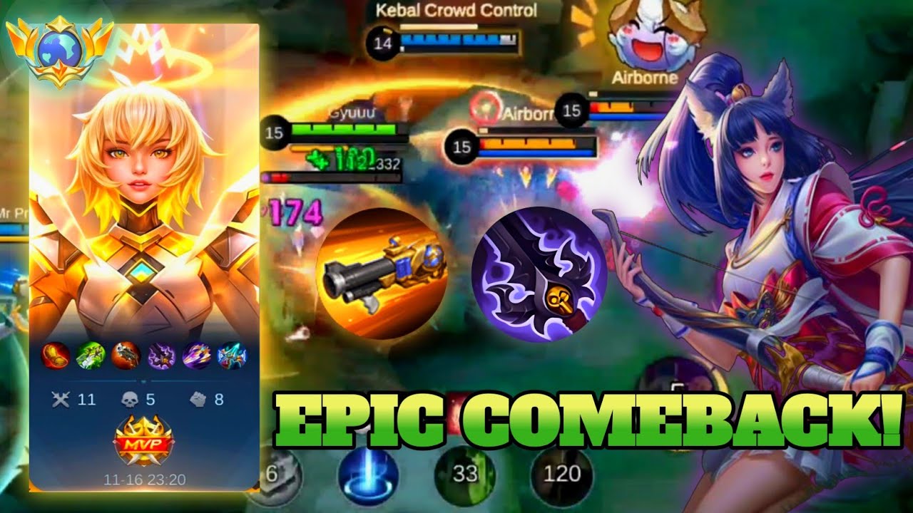 HARD CARRY! MOMEN BEATRIX GENDONG DARK SYSTEM SAMPAI EPIC COMEBACK! MOBILE LEGEND INDONESIA