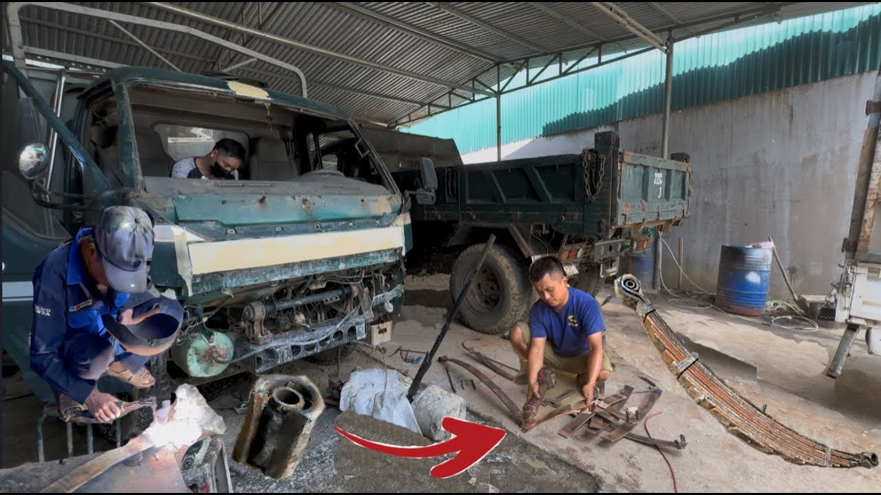 Repair and weld broken truck springs : Danh repairer car
