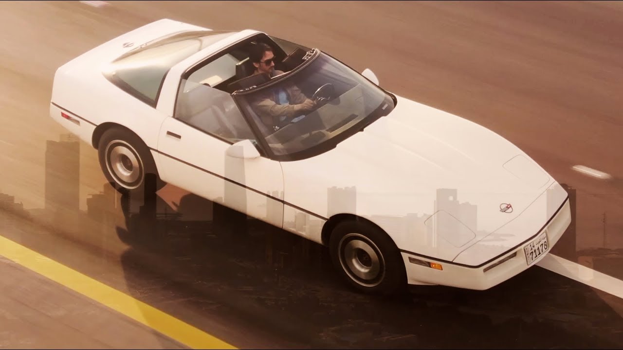 Kuwait city cruise in a 1985 corvette C4