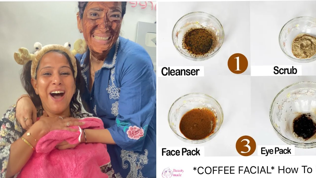 Live results के साथ DIY Coffee Facial for whitening Diamonds Glow😳how to do coffee facial at home?