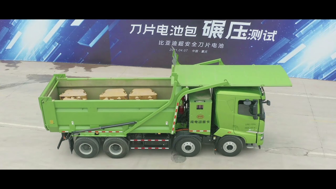 Truck Drive-over Battery Test on Blade Battery
