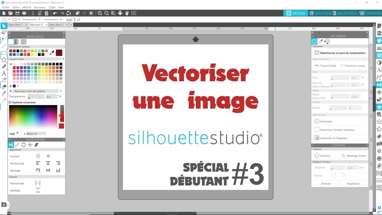 Comment vectoriser une image dans Silhouette Studio - Les vidéos spécial débutant #3