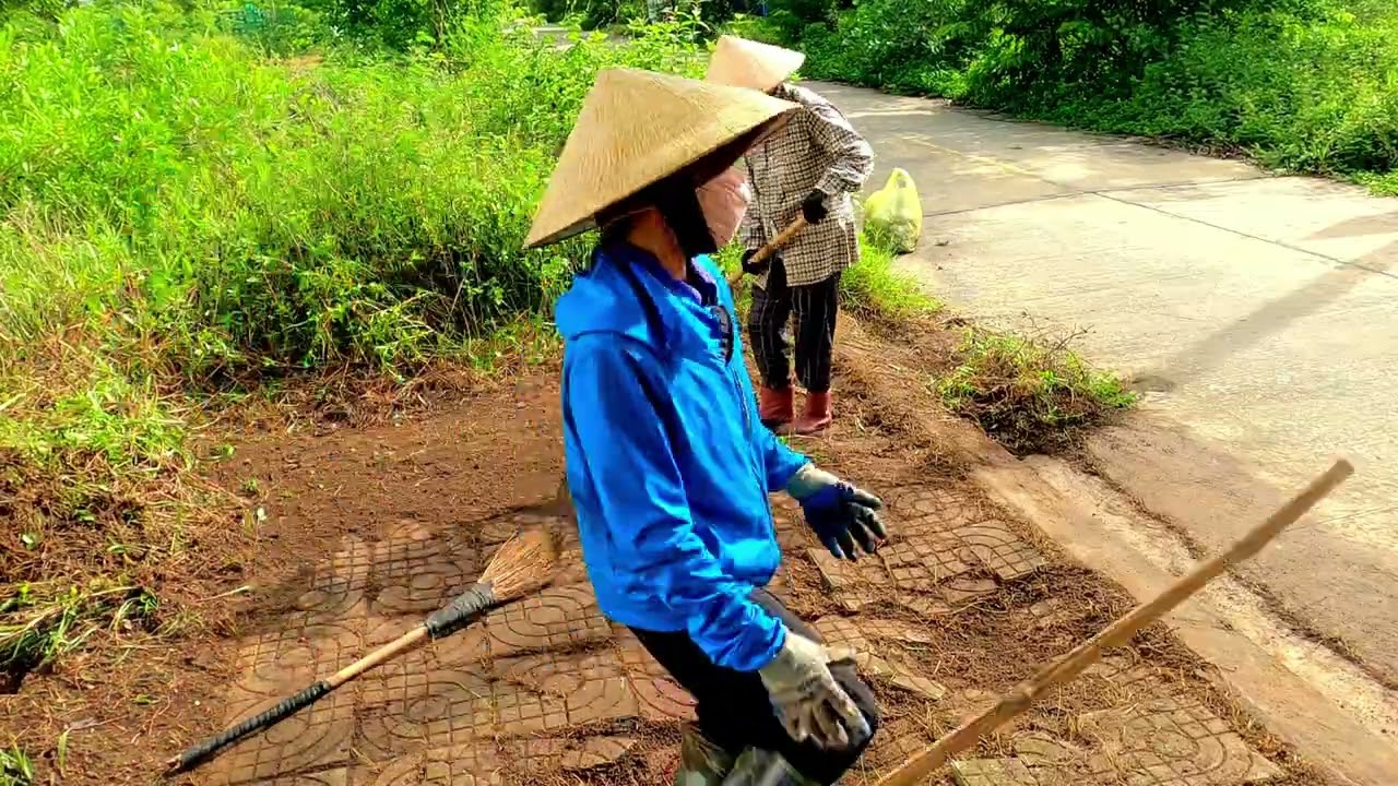 The BEST Way to Clean Overgrown Sidewalks with Family