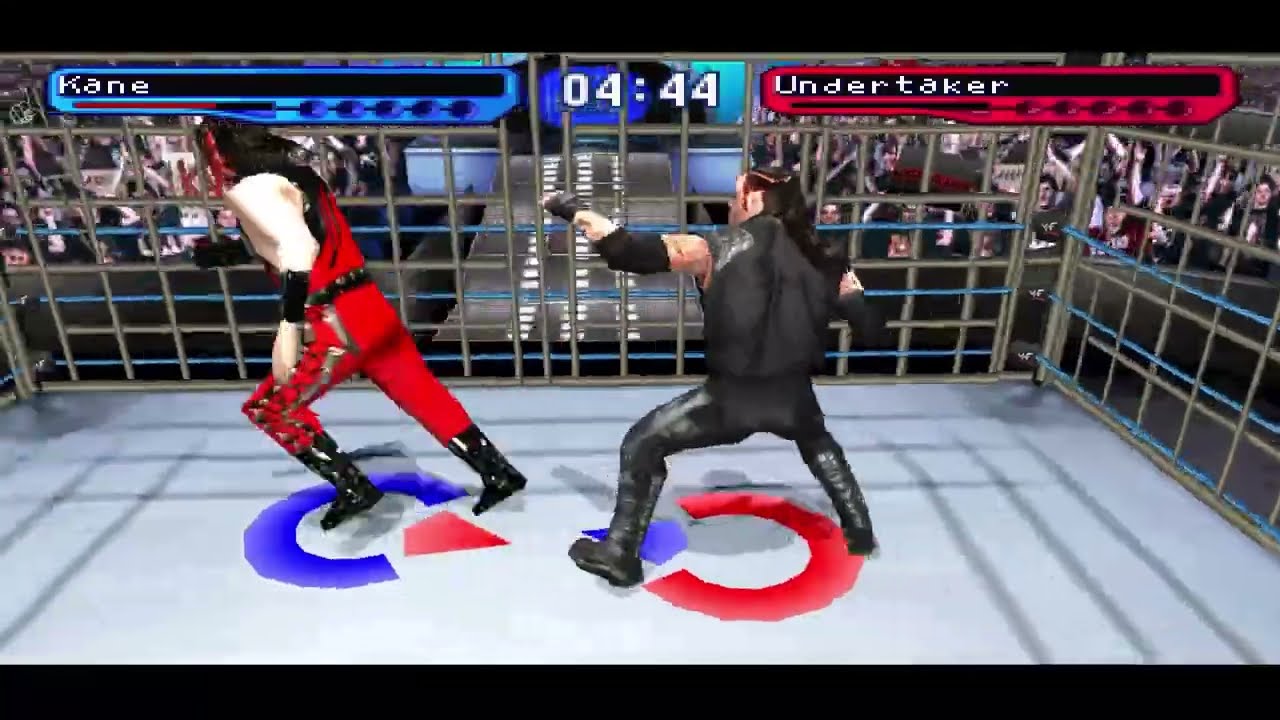 Kane Vs Undertaker Cage Match - WWF Smackdown 2 Gameplay