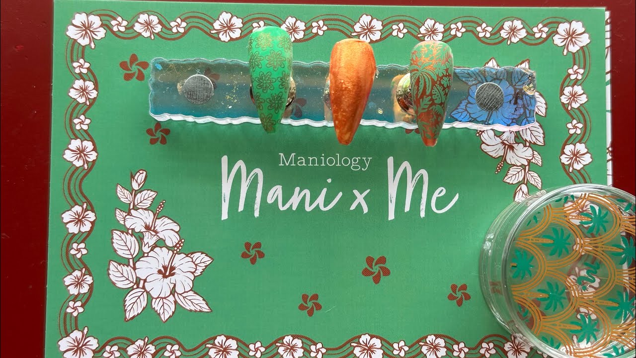 July Maniology Mani x Me box - Vintage Hawaii #nailstamping #maniology #manixme