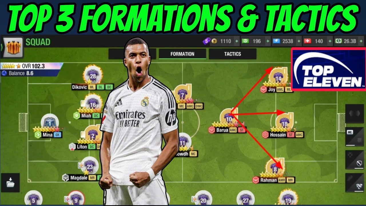 Top 3 Formations and Tactics in Top Eleven 2025