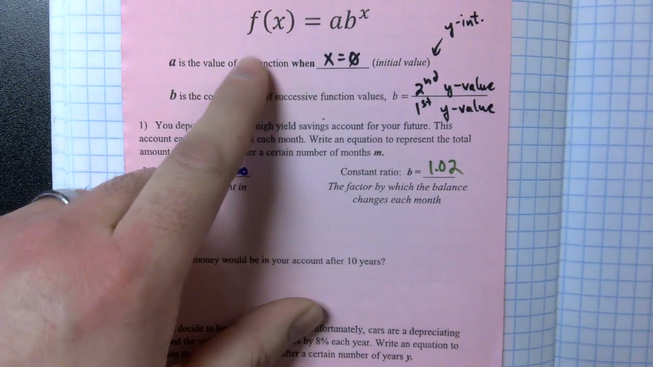 8.1c Notes - Exponential Word Problems (M1)