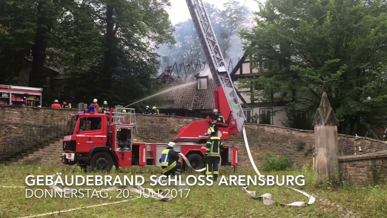 Gebäudebrand Schloss Arensburg