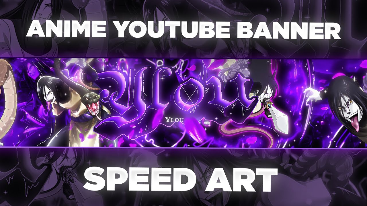 I Designed a Dark Orochimaru Anime YouTube Banner | Speed Art