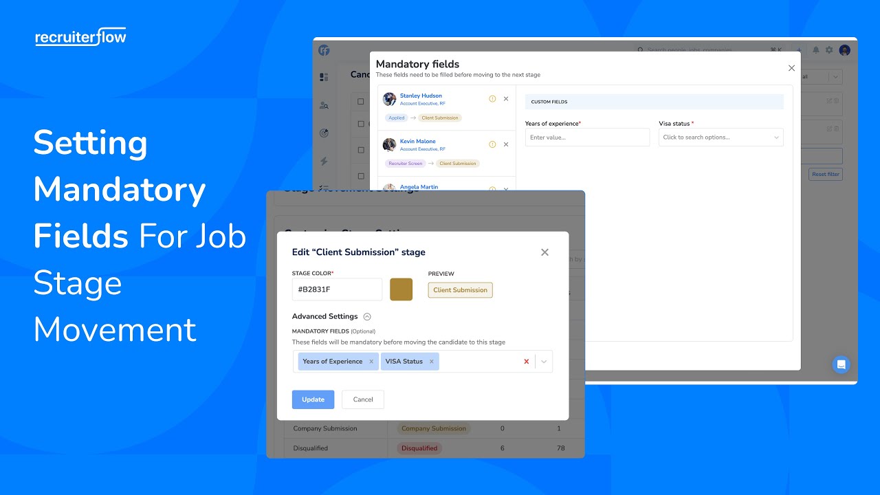 How to Set Mandatory Fields for Job Stage Movements in Recruiterflow