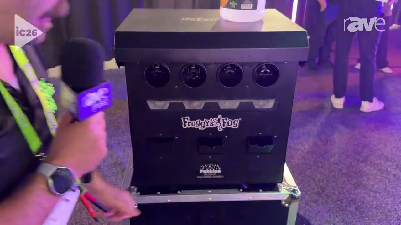 InfoComm 2026: стенд Froggys Fog представляет универсальную машину для спецэффектов 4-в-1 Fobbles...