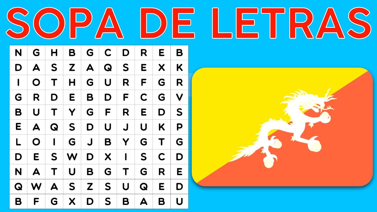 ADIVINA EL NOMBRE EN LA SOPA DE LETRAS PAISES NIVEL 3 NUEVO RETO EN 20 SEGUNDOS