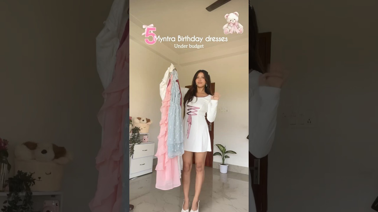 5 Myntra birthday dresses 🍰🎀✨ under budget #myntradress #myntra #birthdaydress  #shorts #fyp