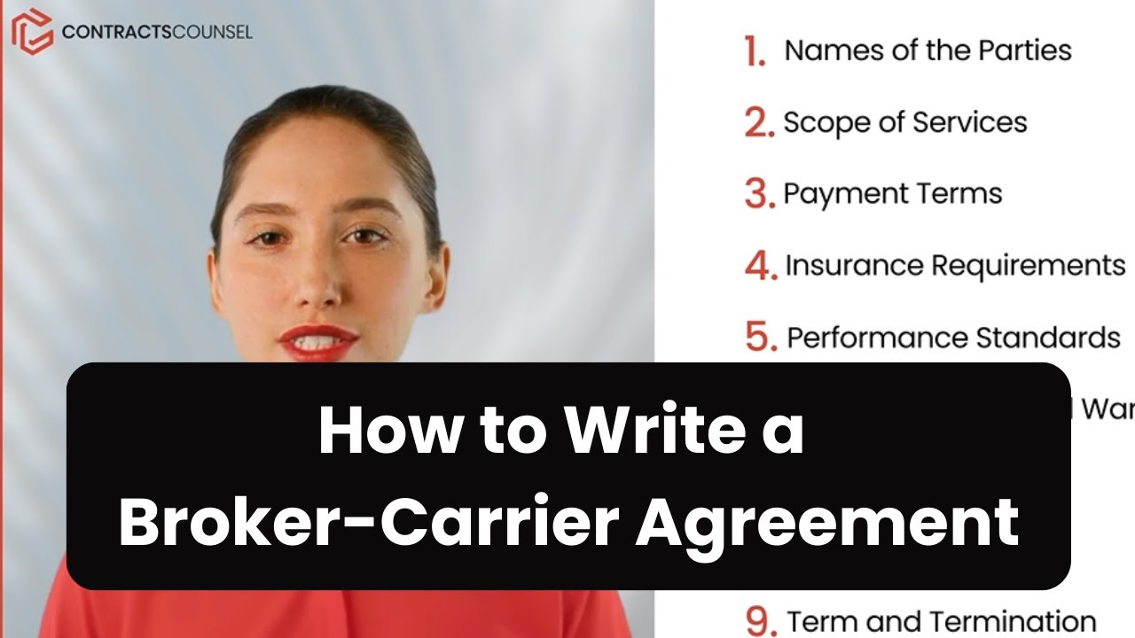 How to Write a Broker Carrier Agreement [8 EASY steps]