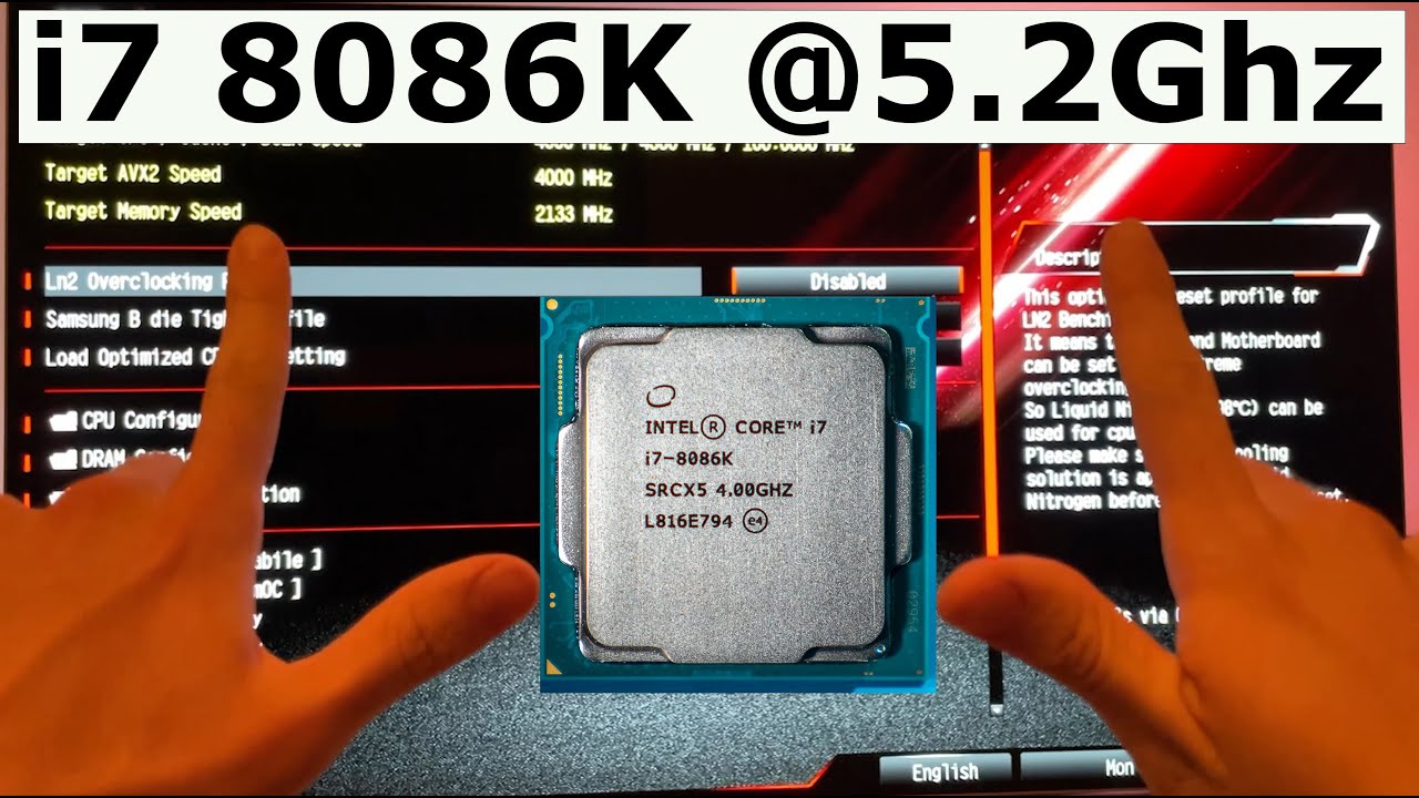 How to OVERCLOCK an i7 8086K to 5.2Ghz