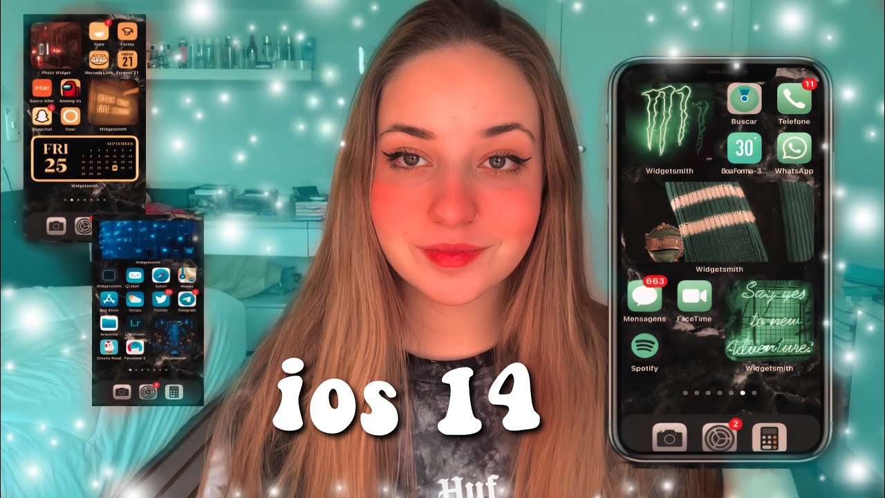 ORGANIZANDO MEU CELULAR COM O IOS 14 bem aesthetic | manu falcao